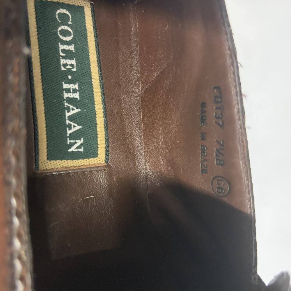 Vintage Cole Haan tassel loafers in rich brown leather with original box